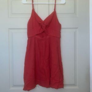 Pink dress with keyhole cutout